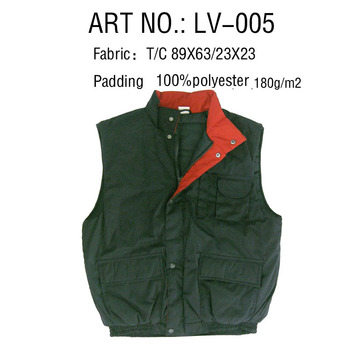 Professional outdoor padded mens vest