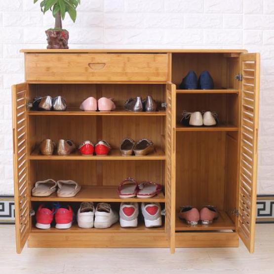 Multifunctional Bamboo Shoe Rack