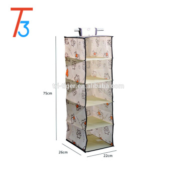 5 tiers Soft Storage Hanging Accessory Shelves,hanging clothes closet storage organizer