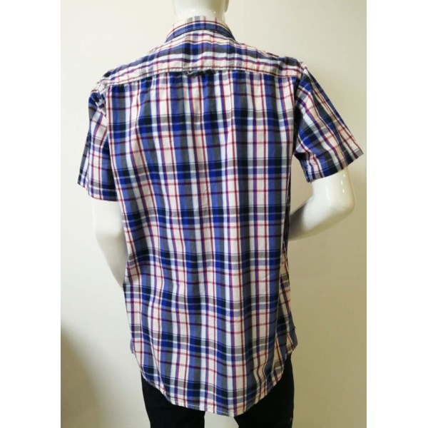 Men's Yarn Dye Short Sleeve Casual Shirt