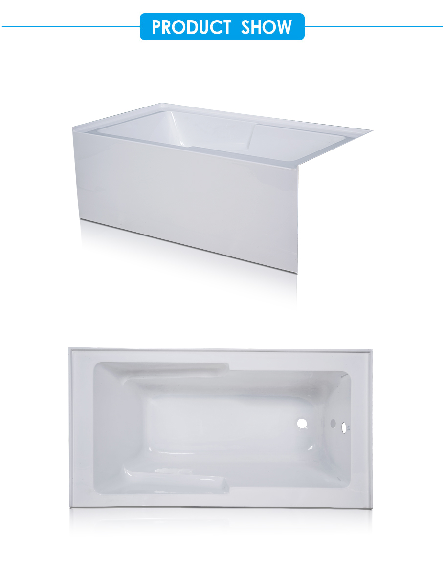 Avenue Alcove Bathtub with Left and Right Hand Drain