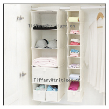 canvas material shelf hanging shoe cloths closet organizer