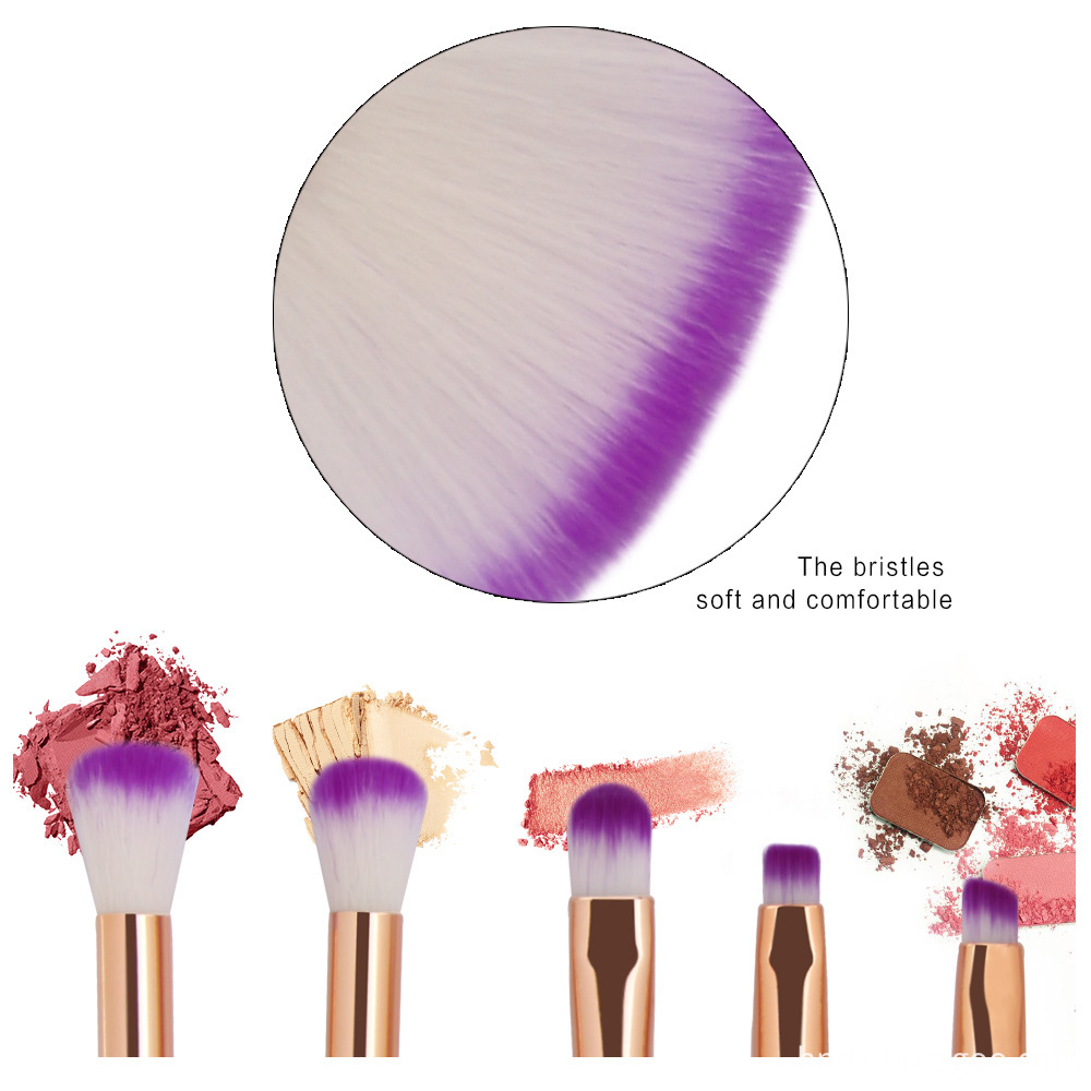 10 Piece Shell Makeup Brushe Sets hair