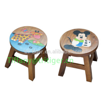 Home funiture kids stool 4 legs wooden stool
