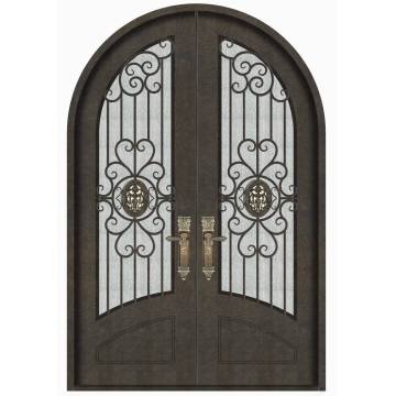Traditional Design Aged Bronze Iron Doors