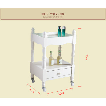 Beauty Salon wooden trolley cart with three layers