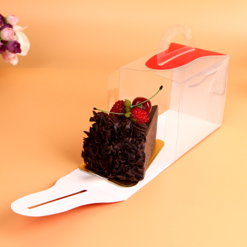 Mini plastic cake slice box