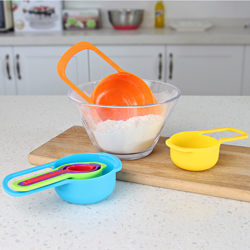 colorful plastic measuring spoon set of 6