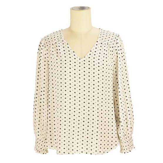 high quality elegant women tops lantern sleeve white v neck custom chiffon women's t-shirts blouse