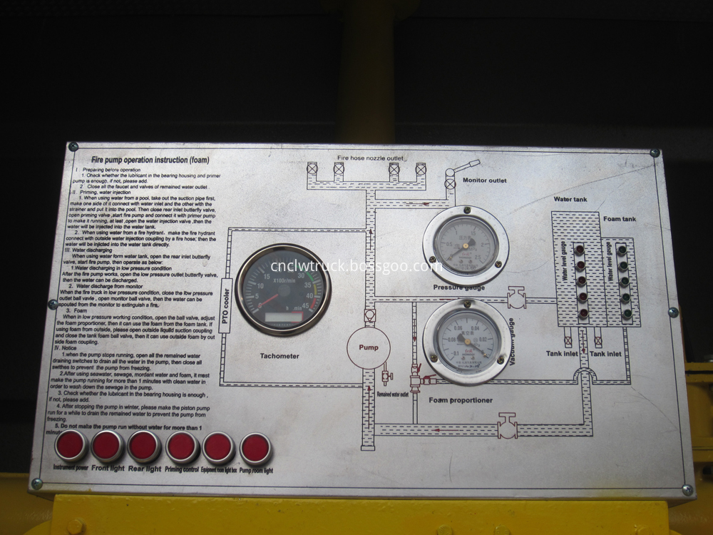 fire pump operation instruction