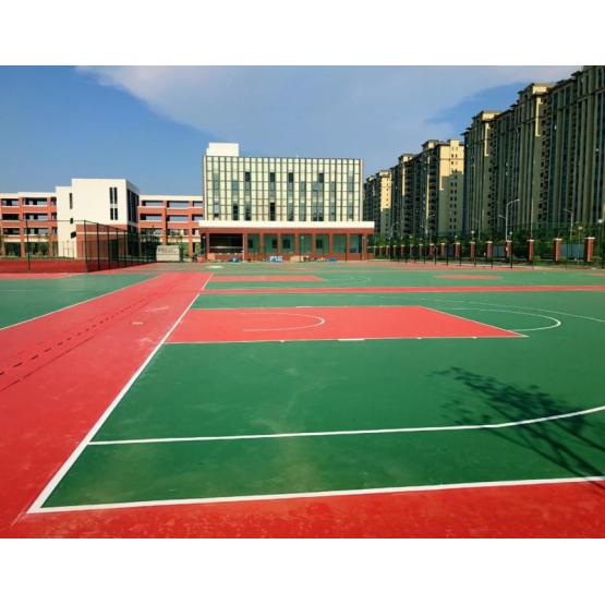 Anti UV Silicon PU Elastic layer QT Courts Sports Surface Flooring Athletic Running Track