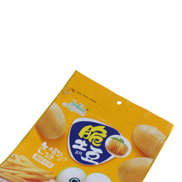 Customized Flat Pouch for Chips with Zipper