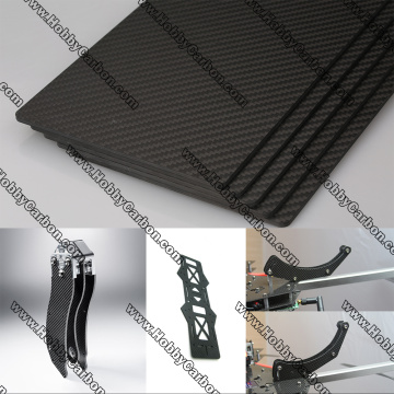 3K twill matte carbon fiber sheet cutting service