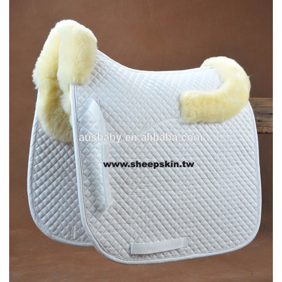 Horse sheepskin numnah dressage saddle pad