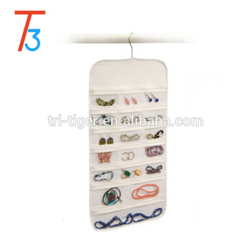 37 pockets Non-woven fabric wall mount hanging jewelry organizer
