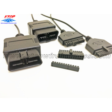 24V OBD2 to micro-fit connectors overmolding
