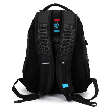 Suissewin Fashion Leisure Black Durable Laptop Backpack