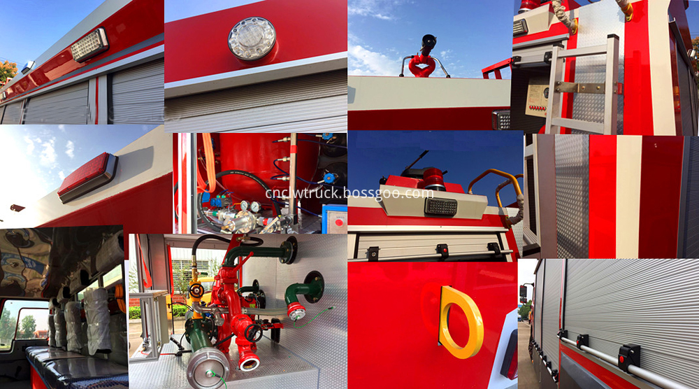 details of fire truck body