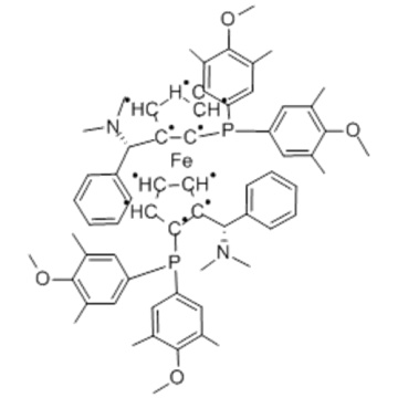 Ferrocene,1,1'-bis[bis(4-methoxy-3,5-dimethylphenyl)phosphino]-2,2'-bis[(S)-(dimethylamino)phenylmethyl]-,( 57189415,1S,1'S)- (9CI) CAS 849925-12-8