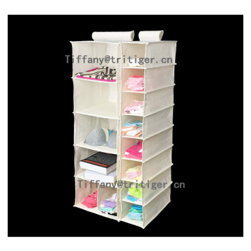 canvas material shelf hanging shoe cloths closet organizer