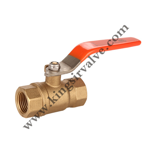 Red handle brass ball valve