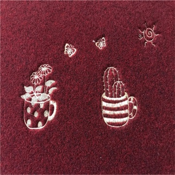 Custom good embroidery anti slip door mat