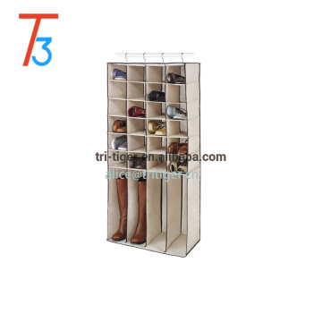 Fashion Canvas 28-Section Hanging Shoe or Boot Shelves