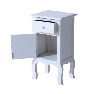 Bedside Table Night Stand Wood Cabinet Storage Home Furniture Side Table White