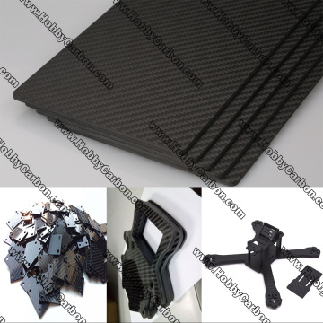 CNC 3k twill matte carbon fiber sheet cutting