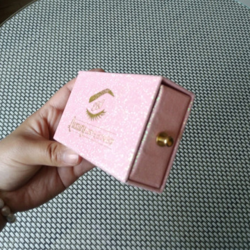 Customized glitter pink eyelash box