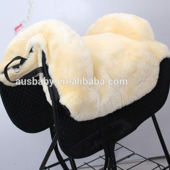 Genuine sheepskin luxury saddle pad