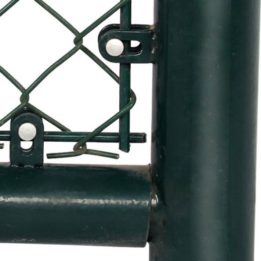 double leaf blue vinyl coated chain link fencing