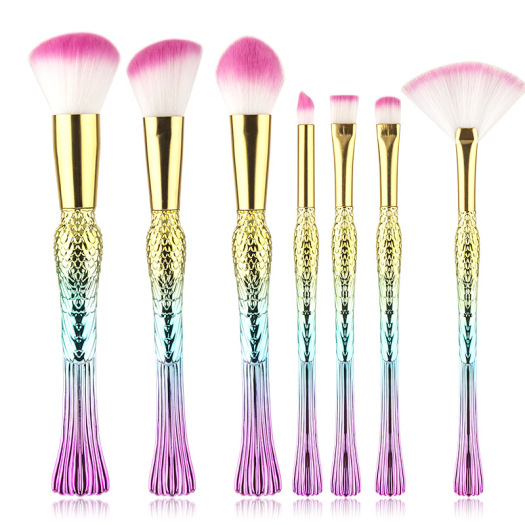 face pink synthetic makeup brush set
