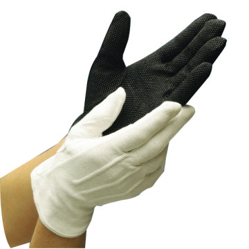 White Parade Cotton Gloves With Ribs