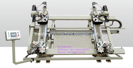 Four-head corner crimping machine