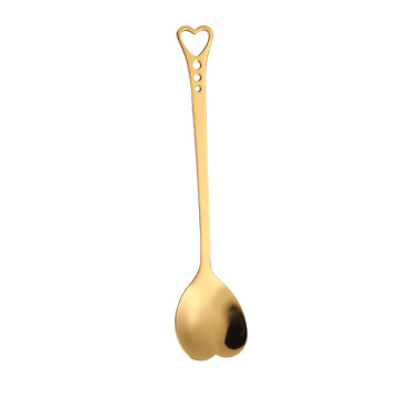 Stainless Silver Cutlery Heart Shaped metal Spoon