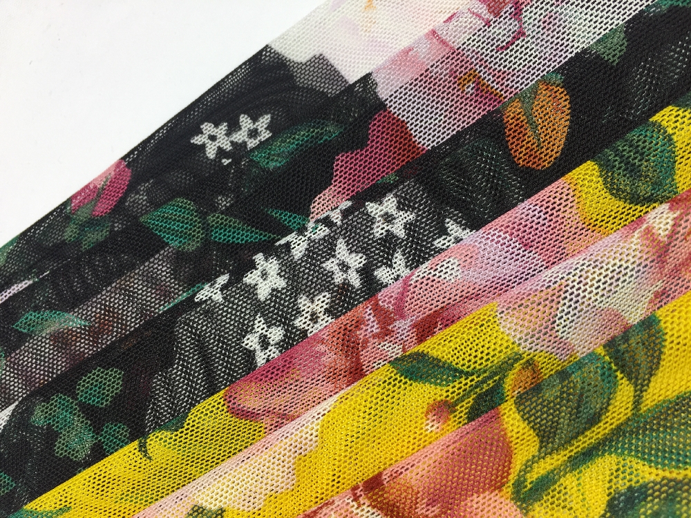 Knit Mesh Print Fabric