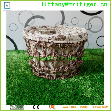 Handmade laundry basket corn husk weaving hemp rope storage baskets