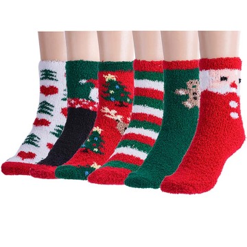 Ladies Soft Socks Christmas 6P