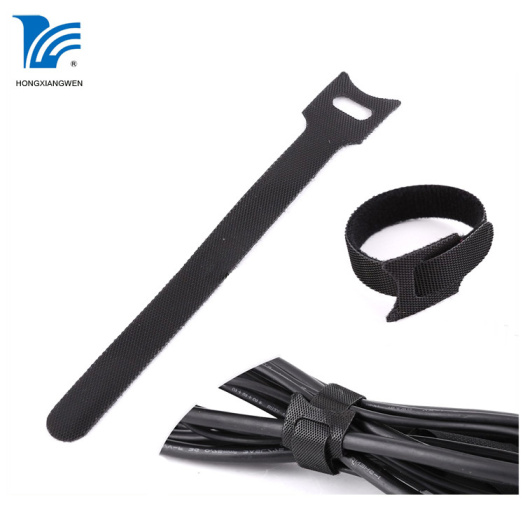 Adjustable Retractable Sticker Cable Tie Black