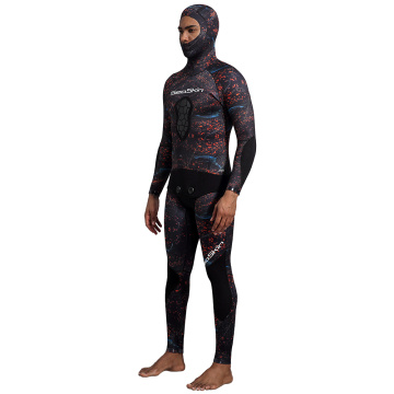 Seaskin Camouflage Hooded Spearfishing Wetsuits for Men