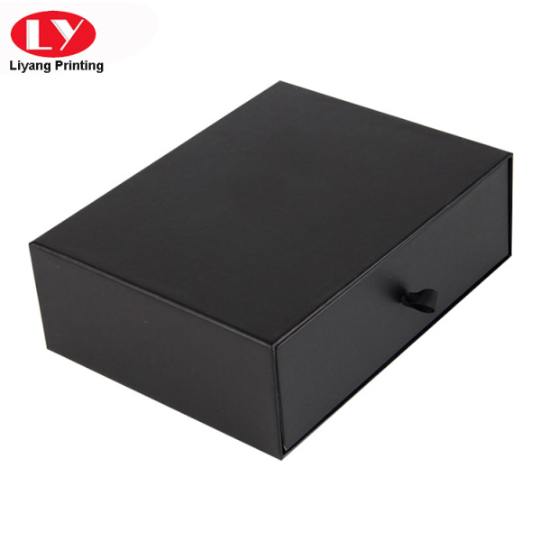 Luxury cardboard black slide perfume gift box