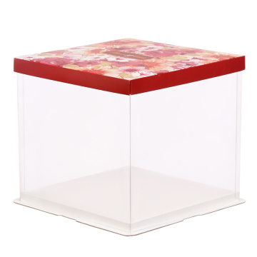 Plastic cake box design
