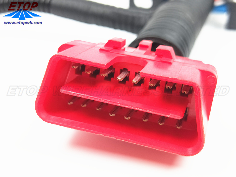 12V red OBDII Male connector