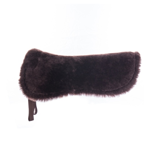 Brown Sheepskin Quilt Half Saddle Pad