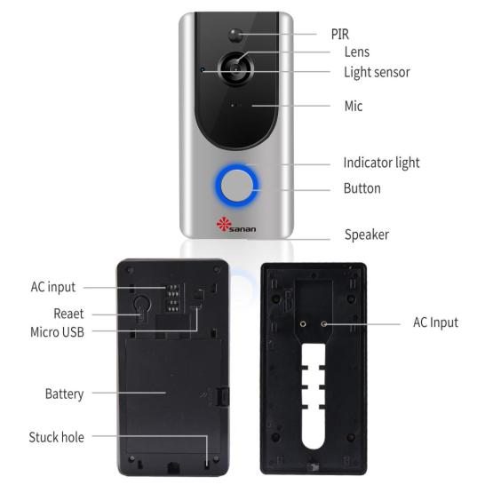 Smart WiFi Video Doorbell Camera APP Control