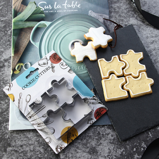 stainless steel  puzzle biscuit cookie cutter set