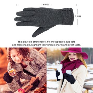 Digitek Women's touch screen mittens ladies knitted gloves