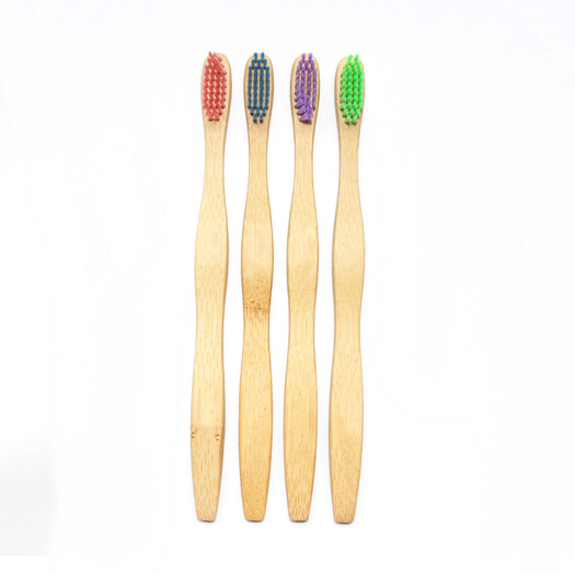 Adult Size Custom Logo Private Label Bamboo Toothbrush