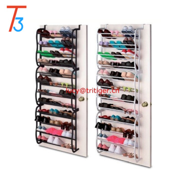 36 Pair chrome slide out shoe rack